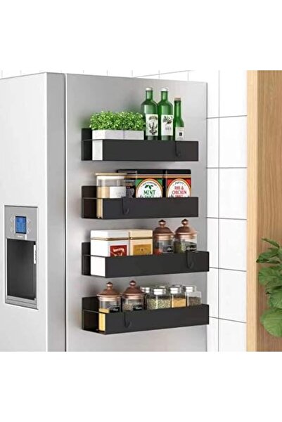 Generic HuggieGems 4 Pack Magnetic Spice Storage Rack Organizer for Refrigera...