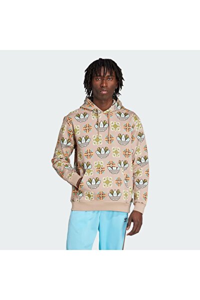 adidas Tile Allover Print Loose Erkek Sweatshirt