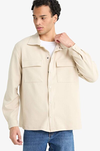 DeFacto Regular Fit Twill Long Sleeve Shirt E7689Ax25Au