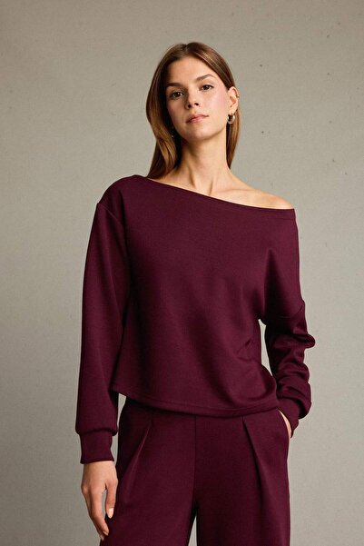 DeFacto Kayak Neckline Modal Sweatshirt G2914Ax25Au