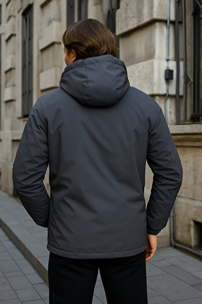 comstar Ανδρικό αντιανεμικό και αδιάβροχο με λούτρινη γούνα καπνιστή εσωτερικά