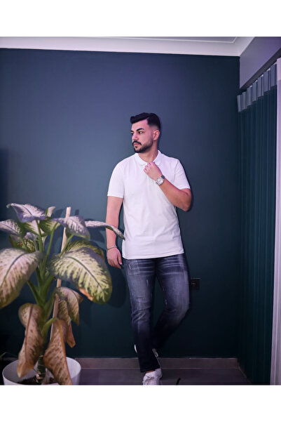 ATKGİYİM Collared Men's Polo Neck Basic T-Shirt – 100% Cotton, Slim Fit, Blac...