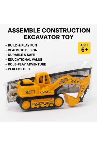 TSUMAB Assemble Construction Excavator Toy – Build & Play Digger Truck