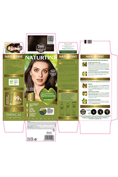NATURTINT Ammoniakfreie Farbe #3wn- Radiant Dark Brown 170 ml