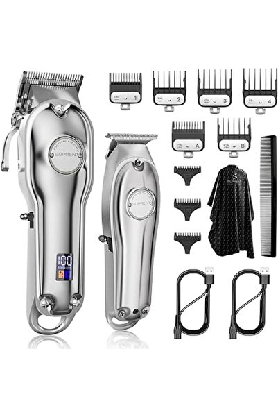 Generic SUPRENT® Professional Hair Clippers for Men, Hair Cutting Kit & Zero Gap T-Blade Trimmer Combo, Cor