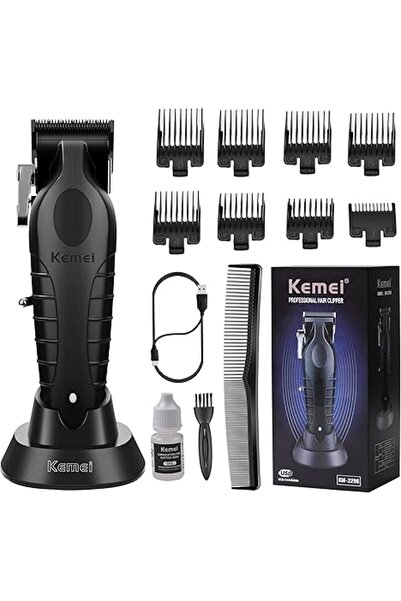 Generic ماكينة قص الشعر الاحترافية KEMEI 2296 للرجال، طقم قص الشعر اللاسلكي/ا...