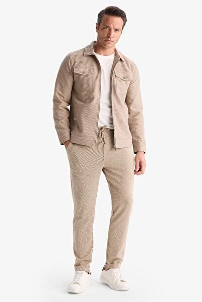 DeFacto Slim Fit Close-Fitting Lined Zippered Pocket Seasonal Spring Coat D7533Ax25Au