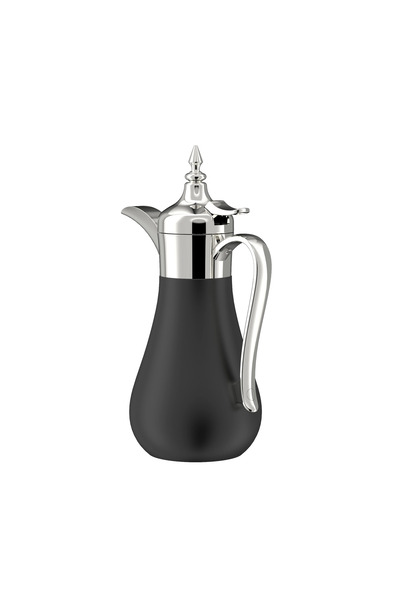 SQUALO Silver + Matte Black Stainless Steel Coffee Pot - 1L