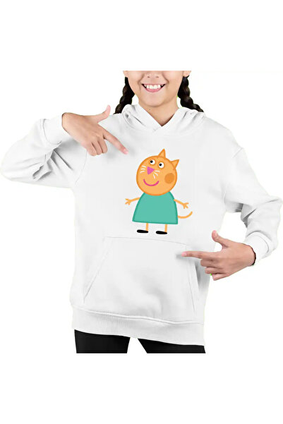 OEM Πέππα το Γουρουνάκι Pepa Kids Girls Hoodie Candy Cat