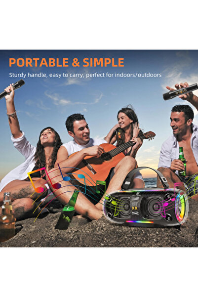 Bluetooth Karaoke speaker with 2 speakers