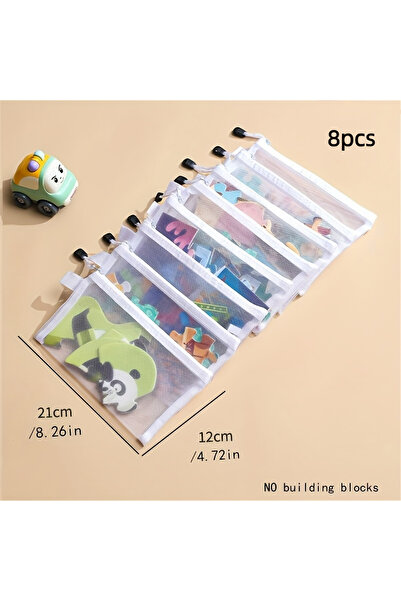 Choice1 S-8pcs 8pcs Zipper Mesh Bags, 3 Sizes, Zipper Mesh Bags, Waterproof C...