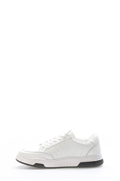 TUGERDİ Λευκά ανδρικά παπούτσια casual με κορδόνια από γνήσιο δέρμα Thermo Sole TG0995113131316