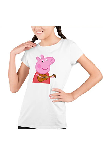 OEM Tricou Copii Fete Peppa Canta la Chitara