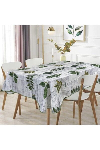 Mercury Fata de masa decorativa, Textil, impermeabila, frunze, 140x140cm