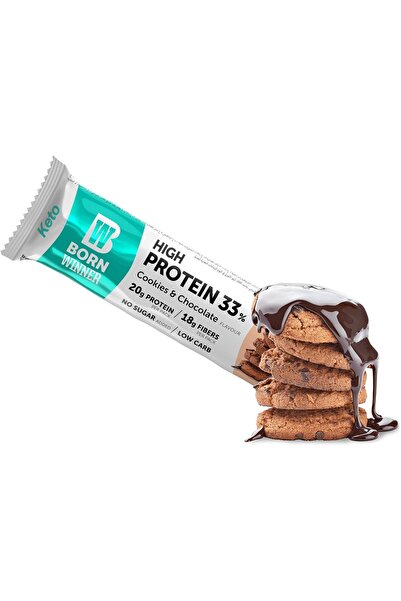 Born Winner بورن وينر بروتين بار كيتو بالكوكيز والشوكولاتة 60gx12 BW Protein ...