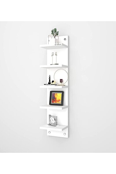 Modern home وحدة رفوف مثبتة على الحائط من ستريتس - وحدة تخزين حائطية باللون الأبيض لغرفة المعيشة