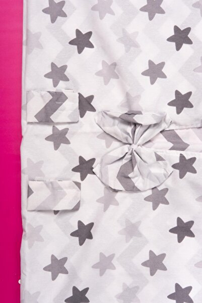 agugu غطاء عربة أطفال من القطن بنمط نجمة باللون الرمادي