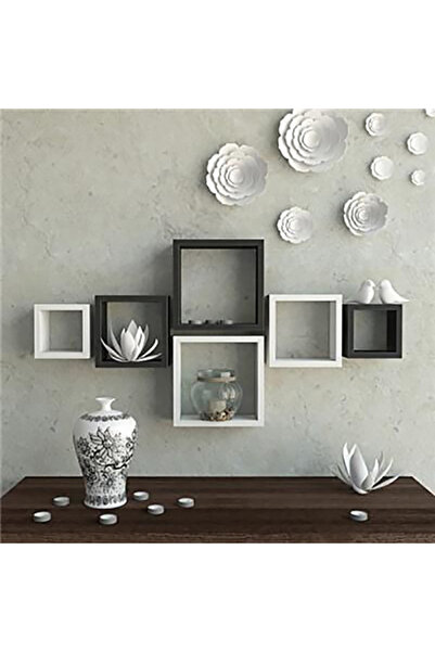 Modern home Floating Square Cube Wall Shelves Multicolour (20 x 20+30 x 30+40 x 40) x 13) x 2cm