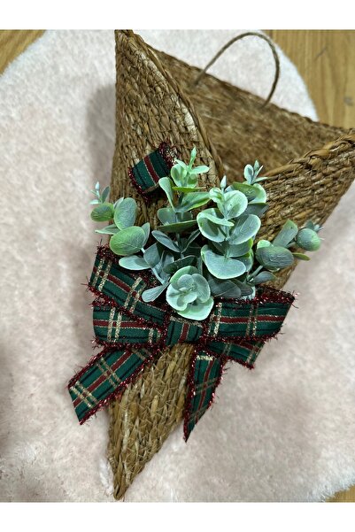 Marrone Coș de ușă din răchită Cutie poștală Coș decorativ