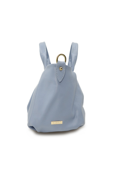 BESSO Delizia Spontanea Blue genuine leather handbag