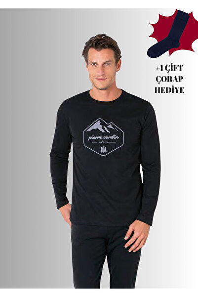 Pierre Cardin Σετ πιτζάμες από 100% βαμβάκι με μακρύ μανίκι και ίσιο πόδι (με...