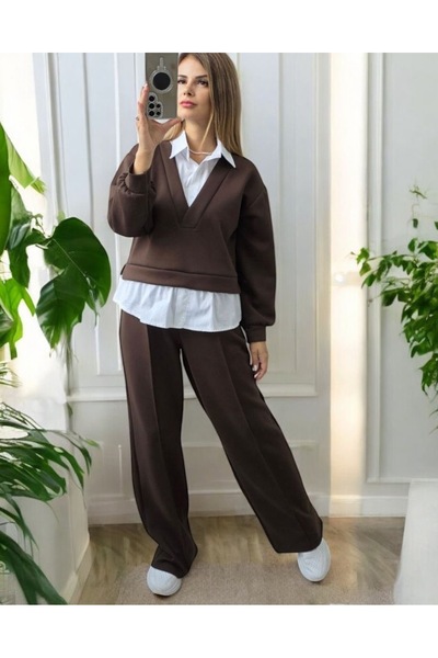 styleFlex 2-piece suit with shirt collar