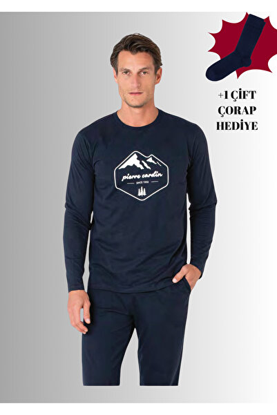 Pierre Cardin Σετ πιτζάμες από 100% βαμβάκι με μακρύ μανίκι και ίσιο πόδι (με...