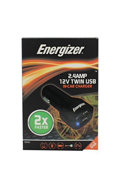 ACE Energizer Twin USB In-Car Charger (2.4 Amp, 12 V)