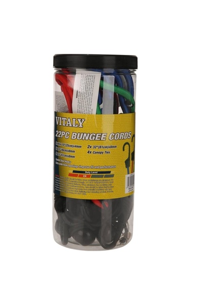 ACE Vitaly Bungee Cords W/Canopy Ties Pack (22 Pc.)