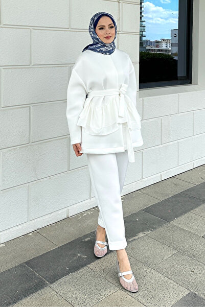 Ovn. Enoa Ruffled Tunic Set - Ecru