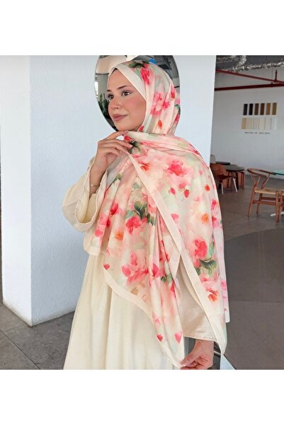 MODA Salmon Pink Soft Cotton Shawl.Mena Series