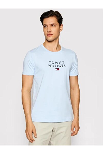 Tommy Hilfiger Men's Chest Emroidered Th Logo Organic Cotton Regular Fit T-Shirt