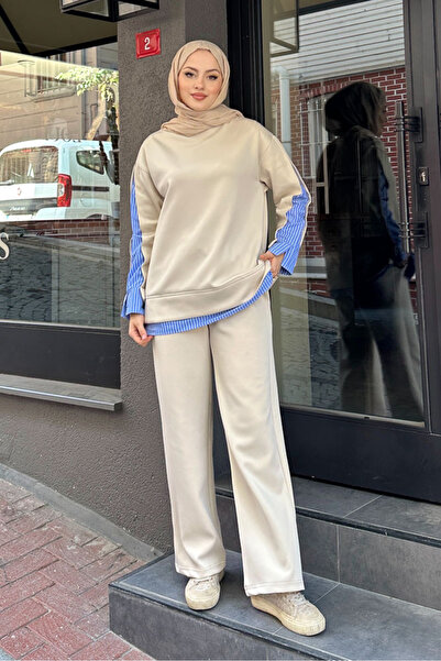 Ovn. بدلة غوص بتفاصيل قميص - بيج