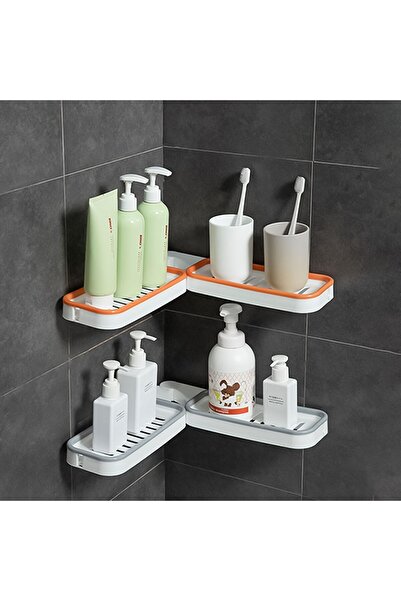 OEM Bathroom corner shelf, Plastic, 5kg, Grey
