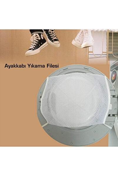 Berroni Spor Ayakkabı Yıkama Filesi | Çamaşır Makinesi Kapağına Bağlanan Koru...