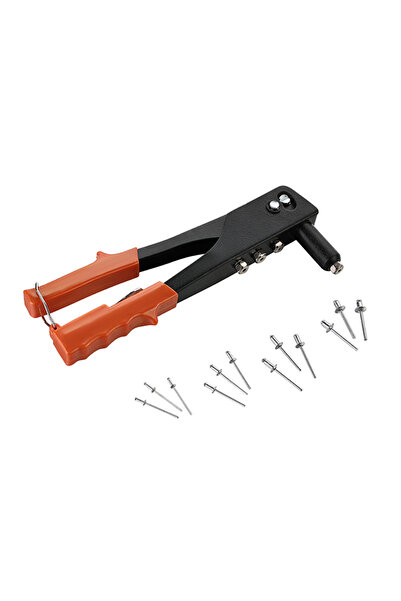 Lawazim Hand Riveter 10 Inch - Rivet Gun with Blind Rivets Nosepieces Hex Wrench and Handle Lock