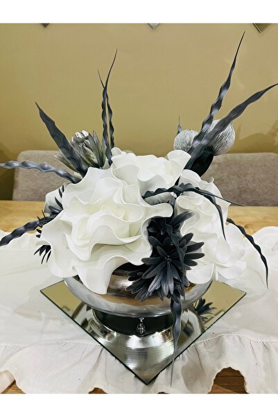 essacraft GÜMÜŞ BEYAZ EVA ARANJMAN HEDİYELİK-MDL26(AYNA DAHİL DEĞİLDİR.)