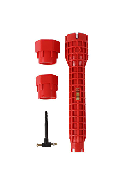 Lawazim Faucet Wrench - Plumbing Tool with Level, Dual Size Installer, and Wire Remover