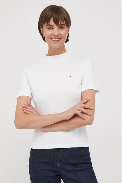Tommy Hilfiger Women's White Turtleneck Sweater