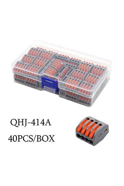 Choice3 414A-40PCS موصل كهربائي سلكي صغير معلب 222 شريط إضاءة LED موصلات سريعة عالمية Co