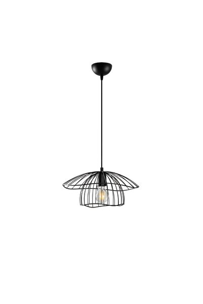 MOİRA Mantar Küçük Tekli Tel Sarkıt Avize Siyah, Sarkıt Lamba Aydınlatma MANT...