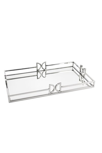 Mikasa Moor Silver Metal Mirrored Tray 50X31X7 cm