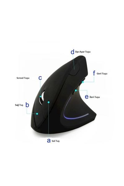 FORTİCO Kablosuz Ergonomik Dikey Mouse 80012001600 DPI oyun için ofis için