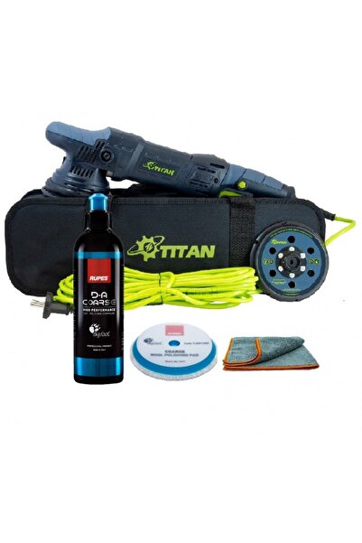 Titan Set de lustruit pentru mașină TDA21-2 cu pastă Rupes Da Coarse 250ml, lustruitor pentru lână Heavy Cut 150mm