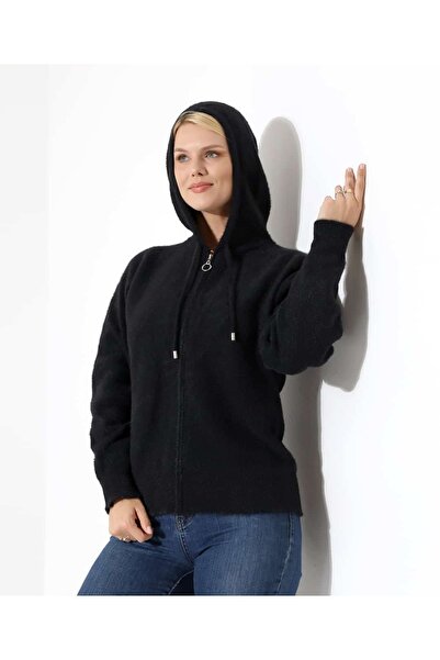 REDMİNA fashion Basic Hooded Knit Cardigan