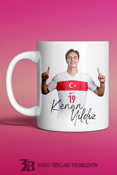 3B BASKI REKLAM PROMOSYON KENAN YILDIZ TEMALI PORSELEN KUPA BARDAK