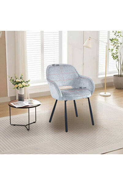 Crestj كرسي فردي باللون الرمادي الفاتح