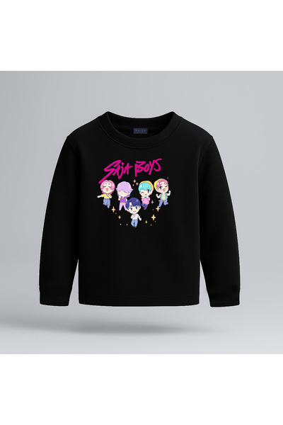 BLITZ ISTANBUL Tricou cu mânecă lungă cu imprimeu pentru fete Kpop Demon Hunt...