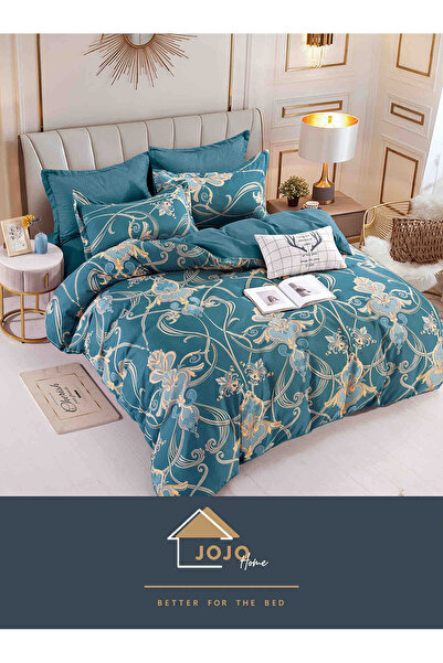JOJO HOME Bed linen, fine cotton, double bed, 230x240, with pattern