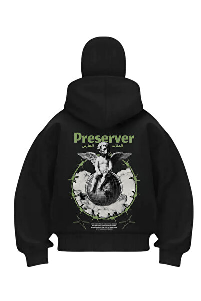 Gofeel Black Preserver Štampano Snježna maskirana unisex majica sa kaputom